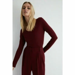 Warehouse Scoop Neck Long Sleeve Top For Female -Warehouse Sales Store unnamed file 246