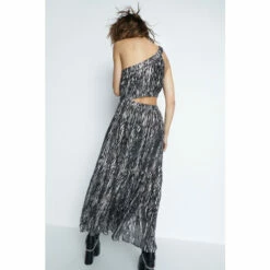Warehouse Sparkle Zebra Asymmetric Maxi Dress For Female -Warehouse Sales Store unnamed file 2477