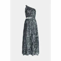 Warehouse Sparkle Zebra Asymmetric Maxi Dress For Female -Warehouse Sales Store unnamed file 2478