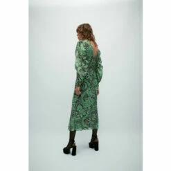 Warehouse WH X William Morris Society Sparkle Puff Sleeve Midi Dress For Female -Warehouse Sales Store unnamed file 2483