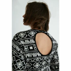 Warehouse Petite Geo Flower Knit Short Dress For Female -Warehouse Sales Store unnamed file 2489