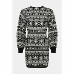 Warehouse Petite Geo Flower Knit Short Dress For Female -Warehouse Sales Store unnamed file 2491