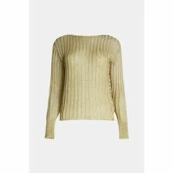 Warehouse Metallic Yarn Twist Back Top For Female -Warehouse Sales Store unnamed file 2496