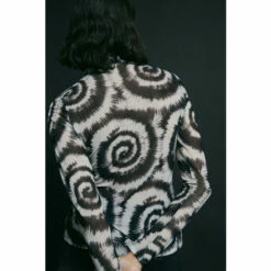 Warehouse Tie Dye Printed Mesh Long Sleeve Shirt For Female -Warehouse Sales Store unnamed file 2507