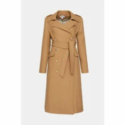 Warehouse Italian Wool Blend Button Down Trench For Female -Warehouse Sales Store unnamed file 251