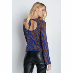 Warehouse Animal Metallic Tie Back Top For Female -Warehouse Sales Store unnamed file 2512