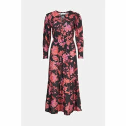 Warehouse Paisley Floral Scallop Collar Midi Dress For Female -Warehouse Sales Store unnamed file 2551