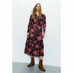 Warehouse Paisley Floral Scallop Collar Midi Dress For Female -Warehouse Sales Store unnamed file 2553