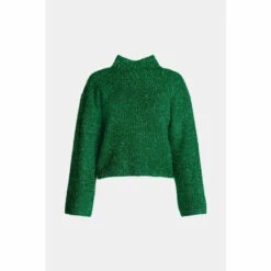 Warehouse Tinsel Funnel Knit Jumper For Female -Warehouse Sales Store unnamed file 2562