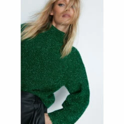 Warehouse Tinsel Funnel Knit Jumper For Female -Warehouse Sales Store unnamed file 2563