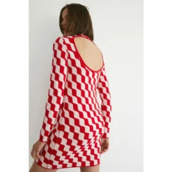 Warehouse Check Jacquard Knit Short Dress For Female -Warehouse Sales Store unnamed file 2568