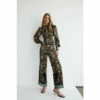 Warehouse Border Print Chiffon Jacquard Jumpsuit For Female