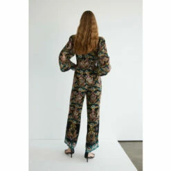 Warehouse Border Print Chiffon Jacquard Jumpsuit For Female -Warehouse Sales Store unnamed file 2584