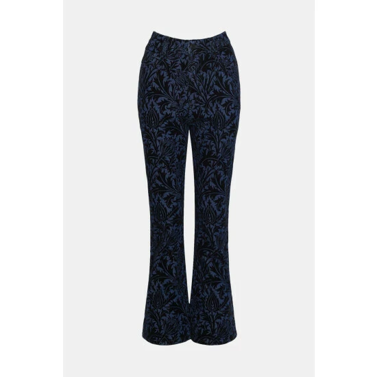 Warehouse WH X William Morris Society Denim Velvet Floral Jeans For Female 6 Warehouse WH X William Morris Society Denim Velvet Floral Jeans For Female - Image 4