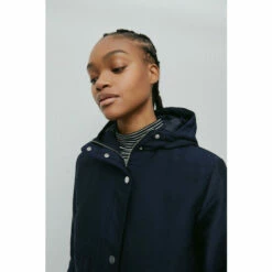 Warehouse Quilted Winter Parka Midi Coat For Female