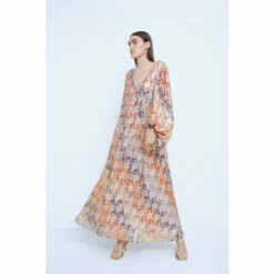 Warehouse Petite WH X The British Museum: The Charles Rennie Mackintosh Collection Sparkle Floral Maxi Dress For Female -Warehouse Sales Store unnamed file 2611