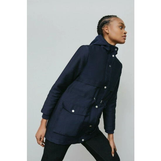 Warehouse Quilted Winter Parka Midi Coat For Female 4 Warehouse Quilted Winter Parka Midi Coat For Female - Image 2