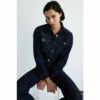 Warehouse Denim Indigo Oversized Pocket Front Shacket For Female -Warehouse Sales Store unnamed file 2641