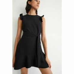 Warehouse Frill Sleeve Flippy Dress For Female -Warehouse Sales Store unnamed file 2663