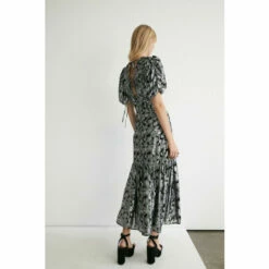 Warehouse Sparkle Jacquard V Neck Midi Dress For Female -Warehouse Sales Store unnamed file 2672