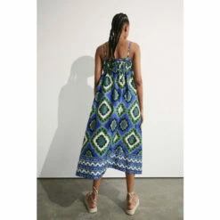 Warehouse Cotton Border Print Strappy Maxi Dress For Female -Warehouse Sales Store unnamed file 2677