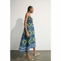 Warehouse Cotton Border Print Strappy Maxi Dress For Female -Warehouse Sales Store unnamed file 2679