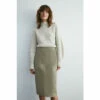 Warehouse Easy Faux Leather Pencil Skirt For Female