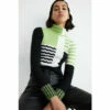 Warehouse Colourblock Stripe Jacquard Jumper For Female