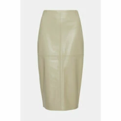 Warehouse Easy Faux Leather Pencil Skirt For Female -Warehouse Sales Store unnamed file 274