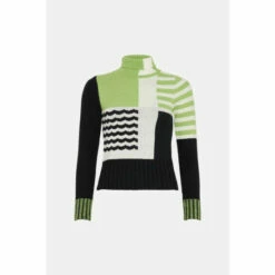 Warehouse Colourblock Stripe Jacquard Jumper For Female -Warehouse Sales Store unnamed file 2740