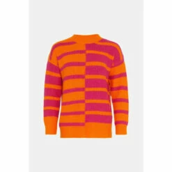 Warehouse Wool Blend Contrast Stripe Knit Jumper For Female -Warehouse Sales Store unnamed file 2745