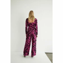 Warehouse Petite Animal Relaxed Sleeve Belted Jumpsuit For Female -Warehouse Sales Store unnamed file 2779
