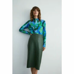 Warehouse Easy Faux Leather Pencil Skirt For Female -Warehouse Sales Store unnamed file 278