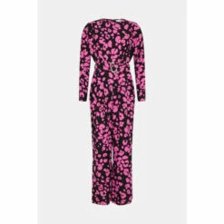 Warehouse Petite Animal Relaxed Sleeve Belted Jumpsuit For Female -Warehouse Sales Store unnamed file 2780