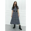 Warehouse Striped Clean Cotton Trapeze Midi Dress For Female -Warehouse Sales Store unnamed file 2782