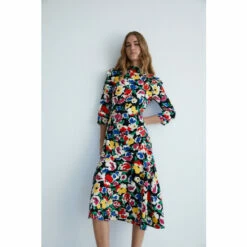 Warehouse Petite Floral Ruffle Flippy Mini Dress For Female -Warehouse Sales Store unnamed file 2791
