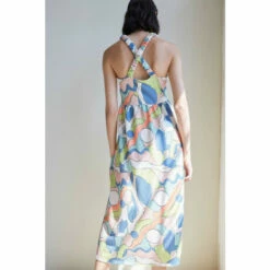 Warehouse Petite Textured Abstract Cross Back Midi Dress For Female -Warehouse Sales Store unnamed file 2808