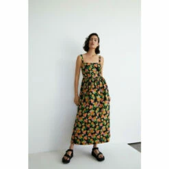 Warehouse Floral Cotton Button Front Midi Dress For Female -Warehouse Sales Store unnamed file 2825