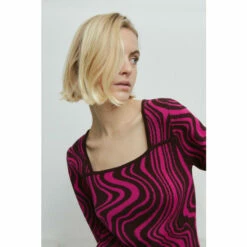 Warehouse Warped Jacquard Knit Midi Dress For Female -Warehouse Sales Store unnamed file 2828