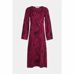 Warehouse Warped Jacquard Knit Midi Dress For Female -Warehouse Sales Store unnamed file 2830
