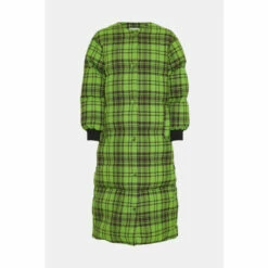 Warehouse Green Check Maxi Padded Duvet Coat For Female -Warehouse Sales Store unnamed file 2896