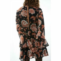 Warehouse Dobby Printed Flute Sleeve Mini Dress For Female -Warehouse Sales Store unnamed file 2912