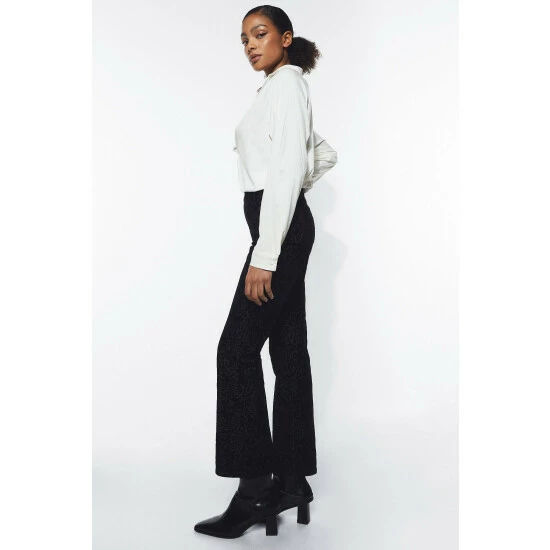 Warehouse Denim Velvet Flocked Animal Jeans For Female 5 Warehouse Denim Velvet Flocked Animal Jeans For Female - Image 3