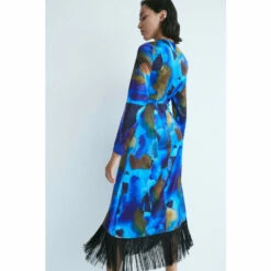 Warehouse WH X Kimberley Burrows Fringing Detail Midi Dress For Female -Warehouse Sales Store unnamed file 2947