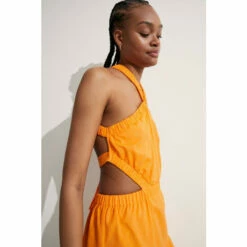 Warehouse Cotton Cross Back Cut Out Mini Dress For Female -Warehouse Sales Store unnamed file 2955