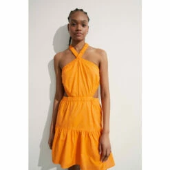 Warehouse Cotton Cross Back Cut Out Mini Dress For Female -Warehouse Sales Store unnamed file 2956