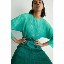 Warehouse Printed Plisse Batwing Midi Dress For Female -Warehouse Sales Store unnamed file 296