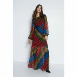 Warehouse Mixed Spot Printed Midi Dress For Female -Warehouse Sales Store unnamed file 2989