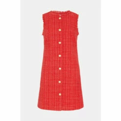 Warehouse Tweed Button Detail Shift Dress For Female -Warehouse Sales Store unnamed file 3004