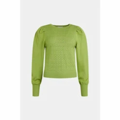 Warehouse Pointelle Stitch Knit Jumper For Female -Warehouse Sales Store unnamed file 3069